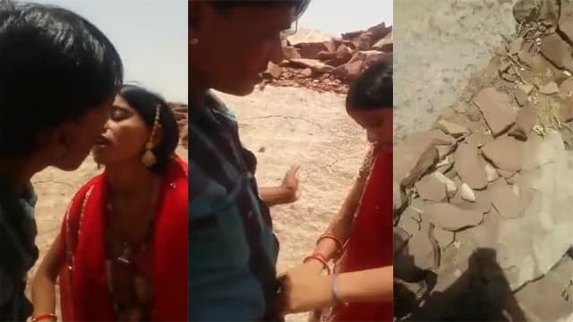 Couple in Rajasthan enjoys Outdoor – standing sex video watch now