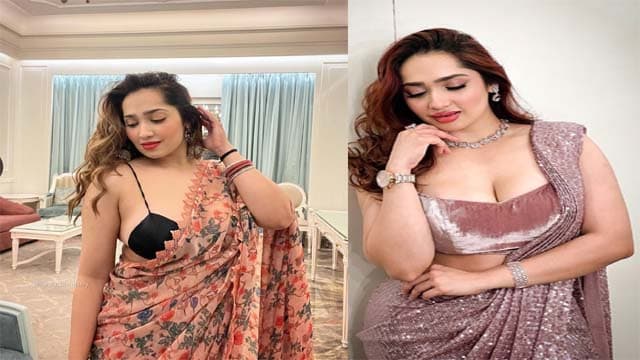 Aditi Mistry Holi Live With Nipples Visible Over Saree