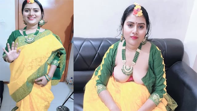 Newly Wife Wedding Dress – Video Call Long Distance Husband