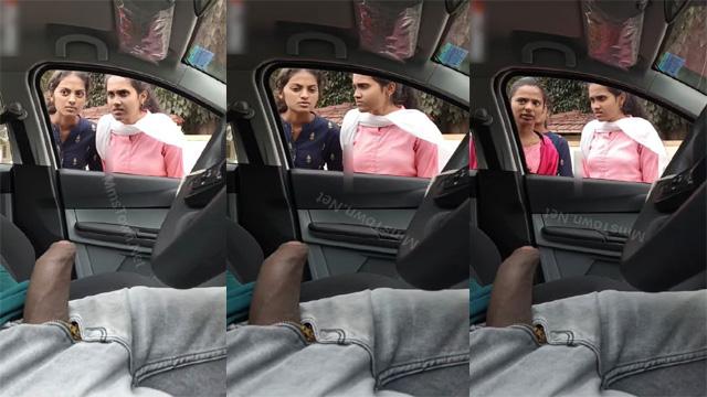 Guy Flash Big Dick College Girls Shocked In Car