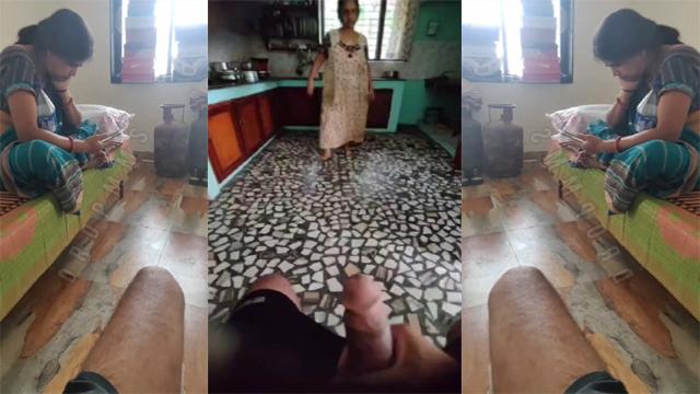 Mallu Owner Horny Son Masturbating Infront Of Maid Aunty