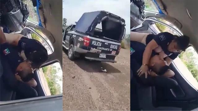 Guy Secretely Cops are fucking in car in an abandoned field Videos