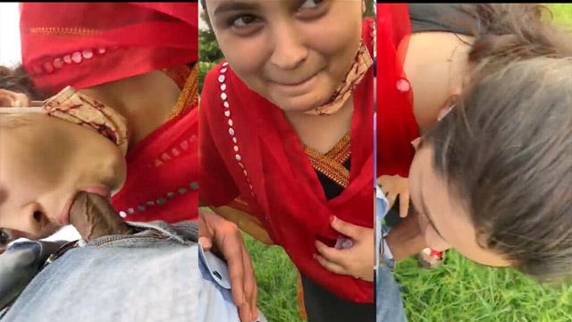 Sexy Telugu Desi Girl Outdoor Village Deep Blowjob