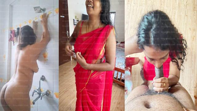 Desi Red Saree Tamil Wife Pussy Licking Fucking