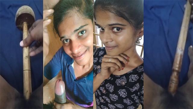 Telugu Teen Babe Bj & Fucking Pussy Stick And A Brush